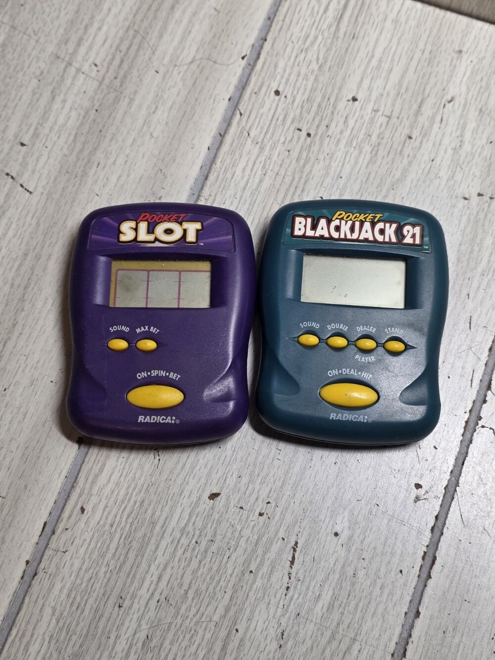VTG 1997 Radica Pocket Slots Game & Radical Pocket Black Jack 21 Tested